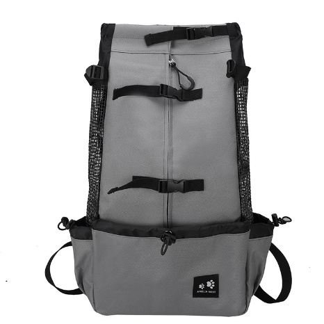 Dog Carrier Backpack in Blue front view travel bag for small dogs on white background