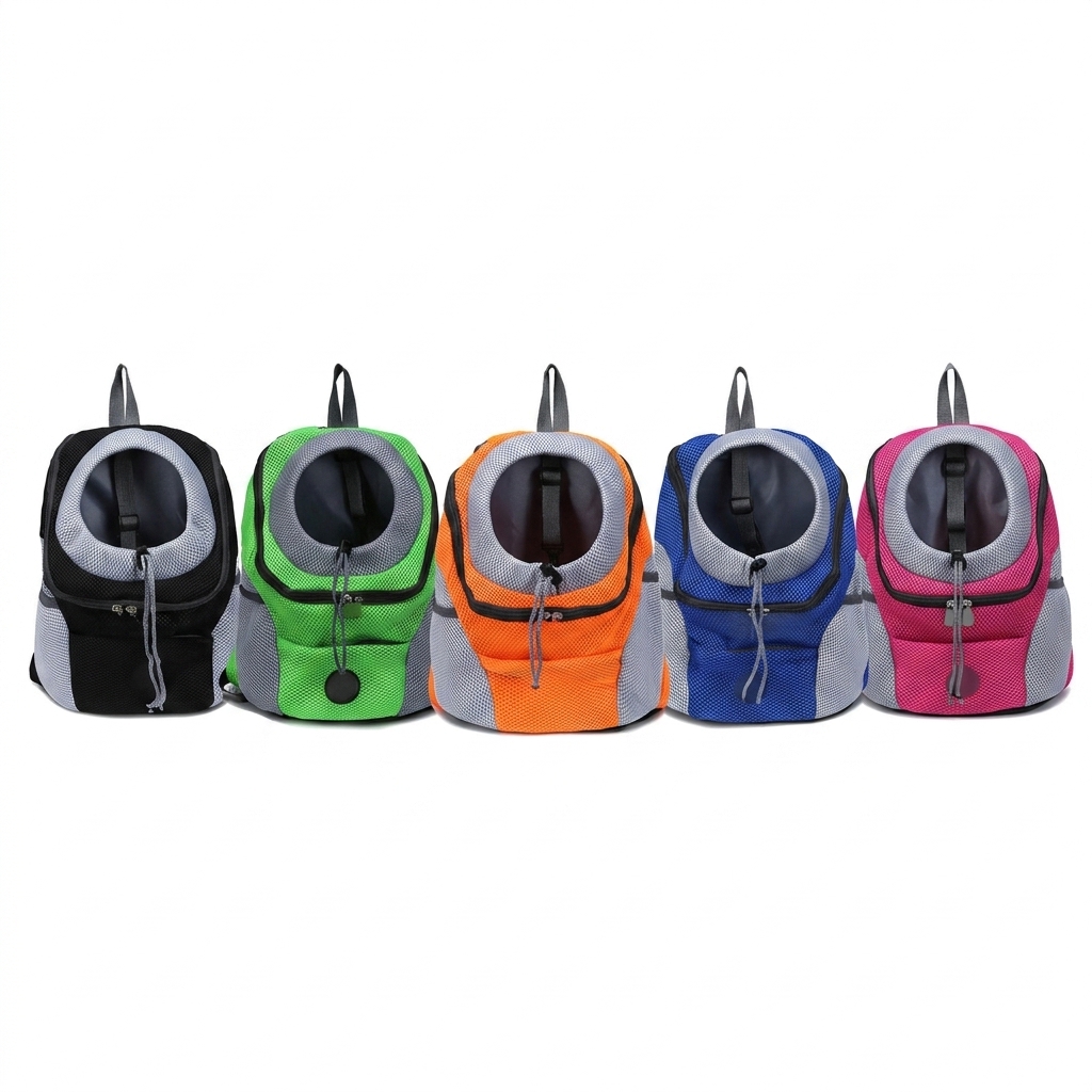 Pet Shoulder Bag all colors Black Green Orange Blue Rose Red for cats and small dogs portable backpack on white background