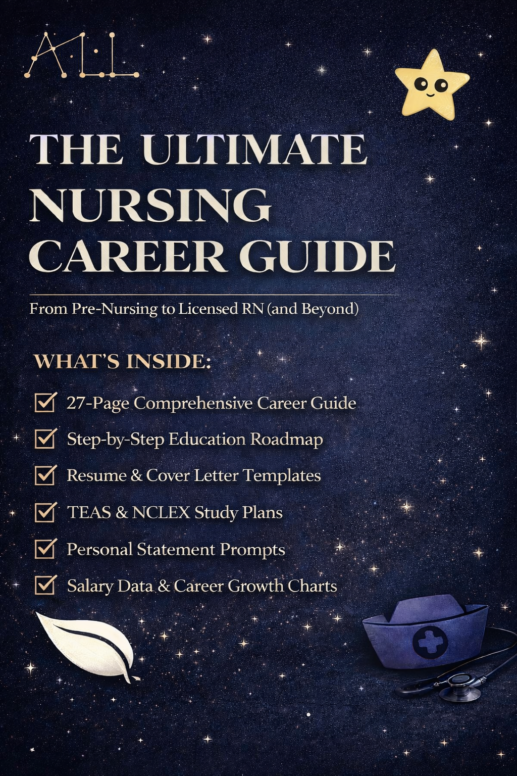 Ultimate Nursing Career Guide 2026 | BSN, RN, NP & CRNA Roadmap | Nursing School Success Planner PDF