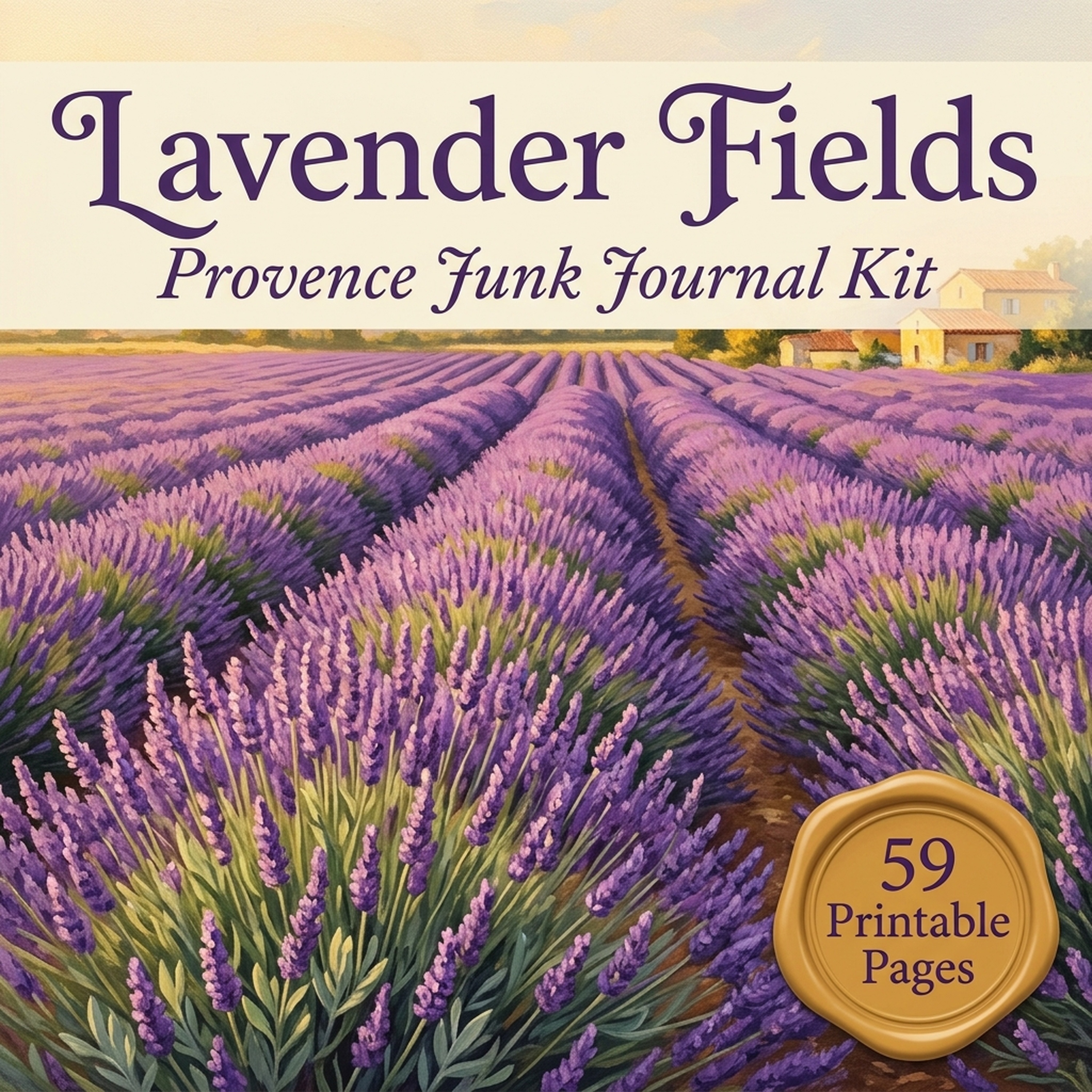 Lavender Fields Provence — Junk Journal Kit · 59 Printable Pages - Payhip