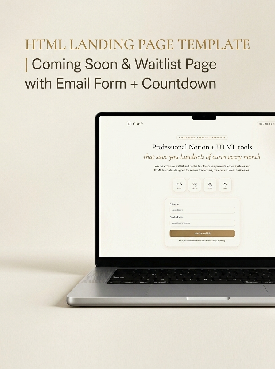 Landing page template