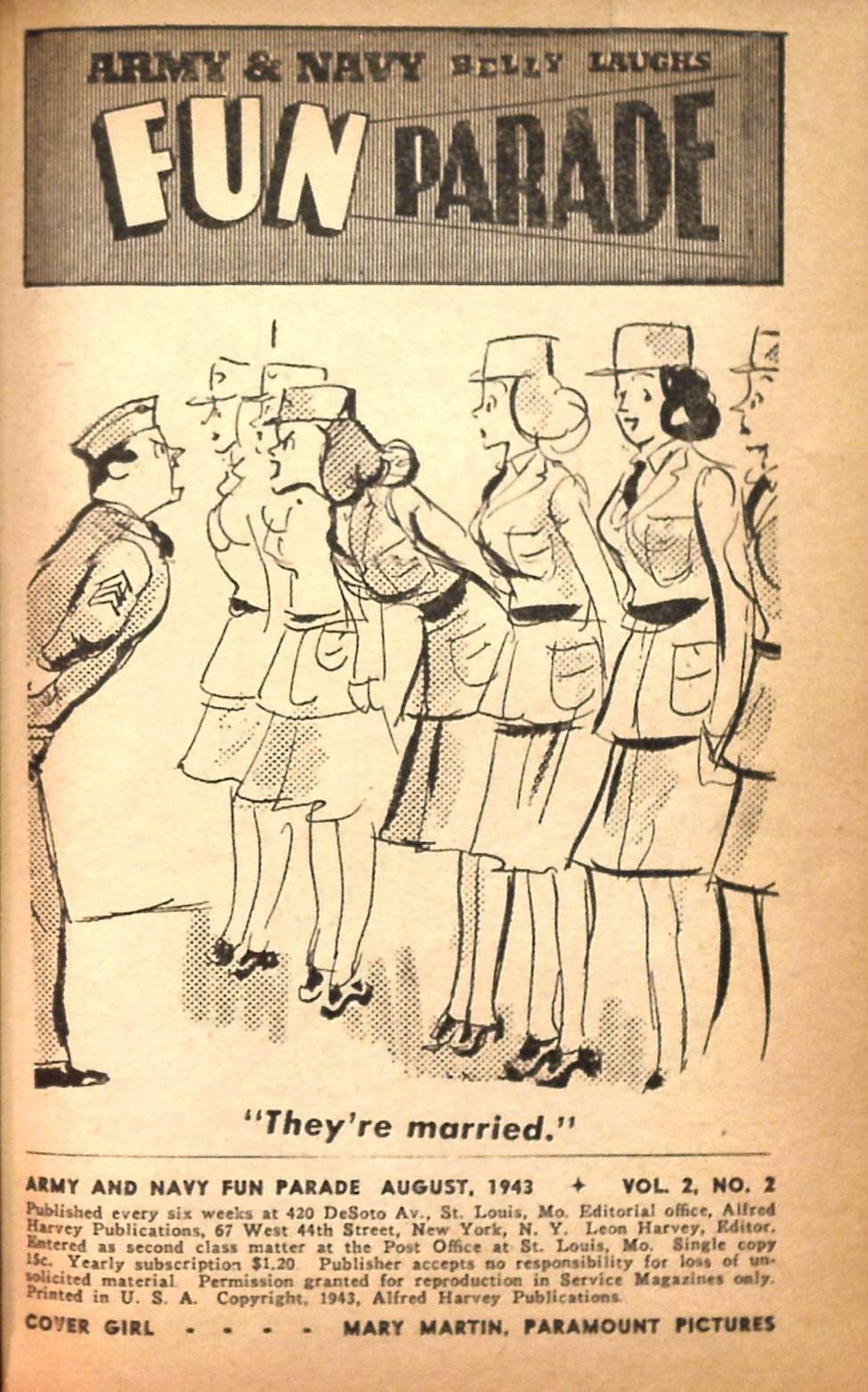 Army Navy Fun Parade, Vol 2 No 2 Comic Book Preview inside page.
