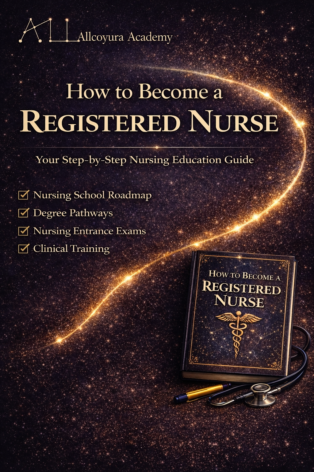 How to Become a Registered Nurse | Nursing School Guide PDF | BSN ADN LPN Career Roadmap | TEAS NCLEX Nursing Education Planner