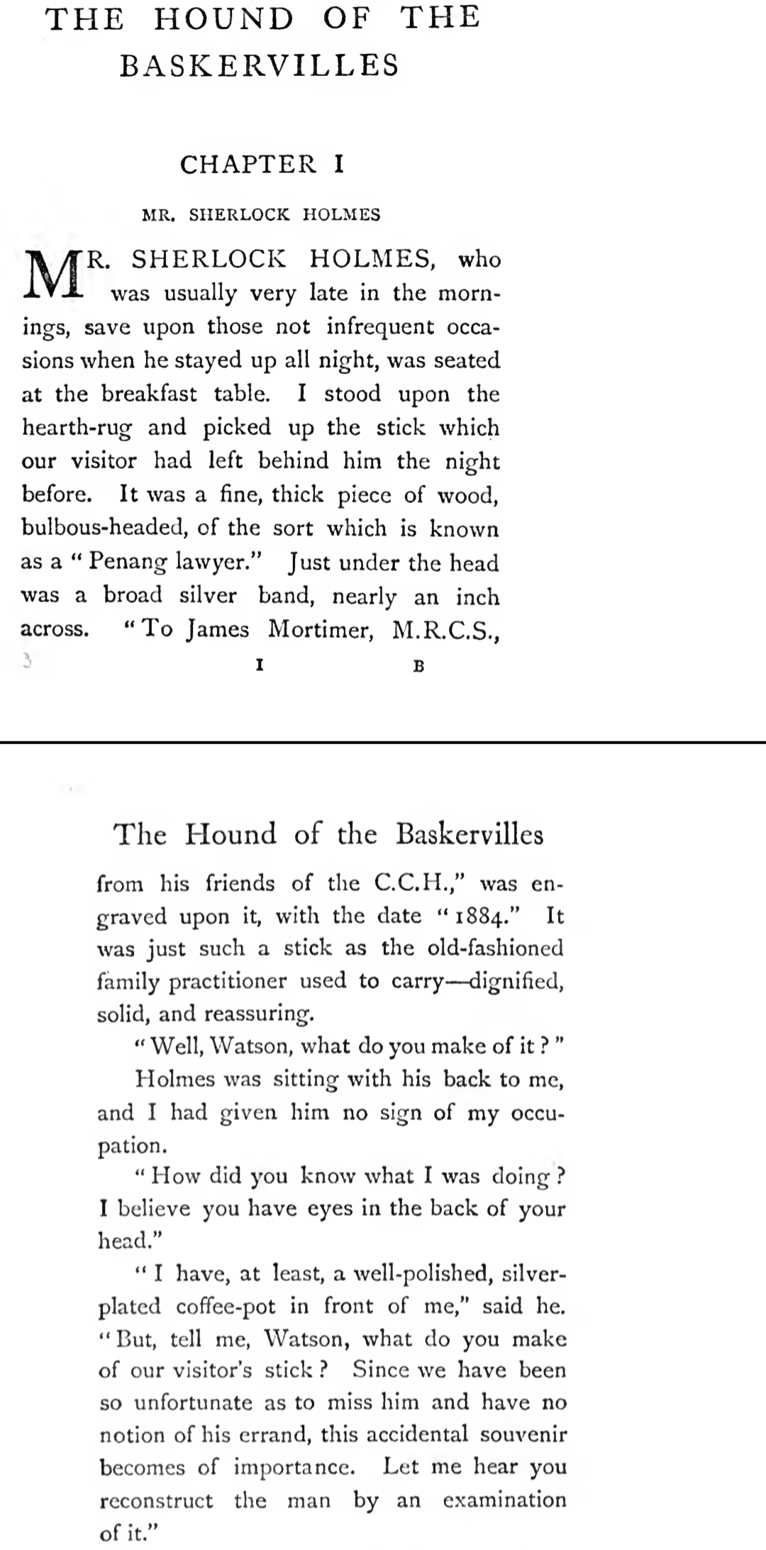 The Adventures of Sherlock Holmes, The Hound and The Baskervilles
