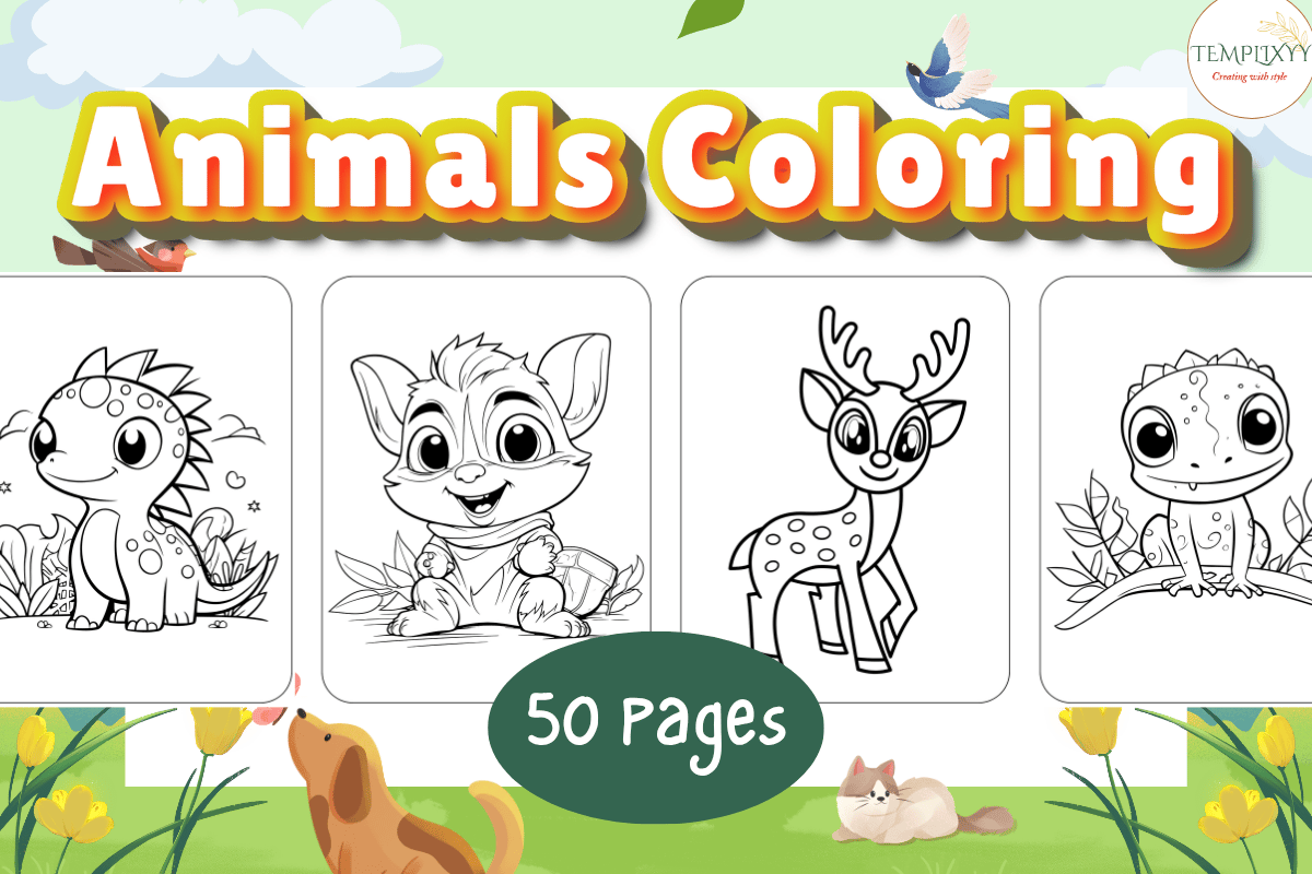 Cute Animals coloring book
