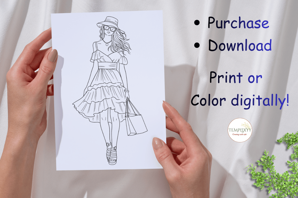 stylish coloring pages