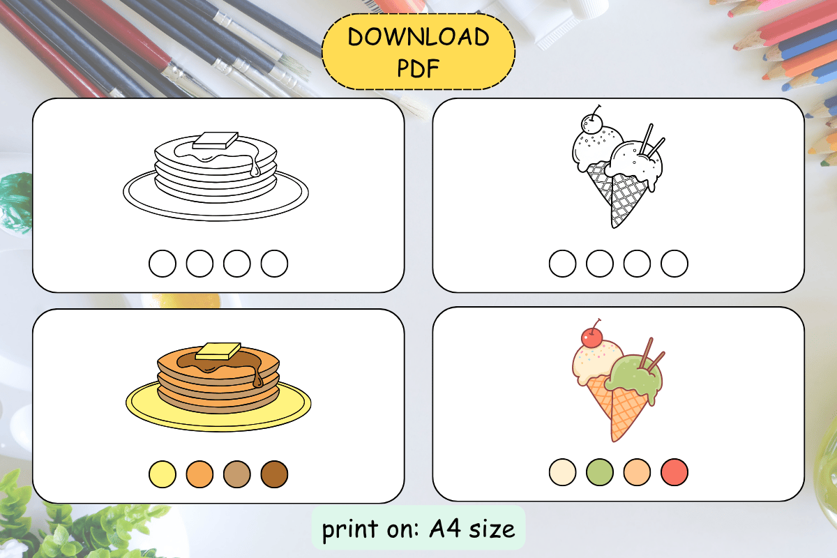 food coloring pages