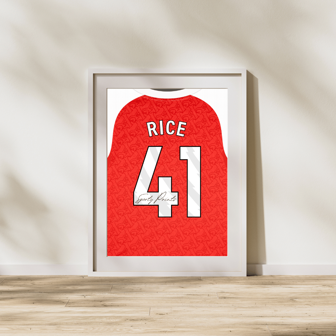 Declan Rice Arsenal Home 2025/26 Shirt Back Poster, A3 - Payhip