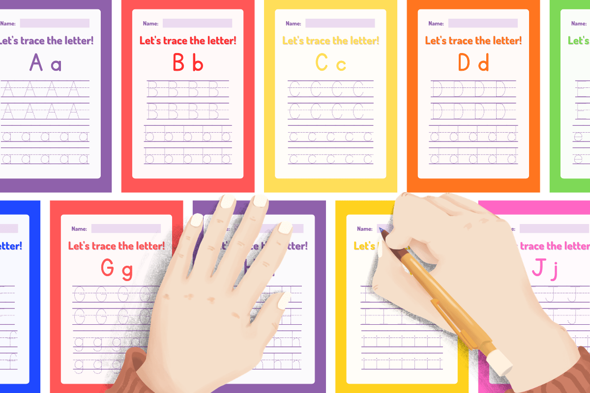 letter tracing printable