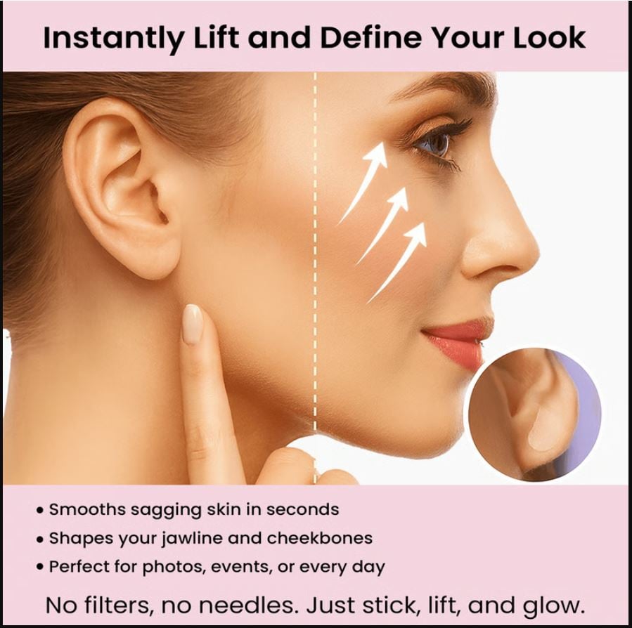 Waterproof Invisible Face Lifter Tape, Face Lift Tape, Instant Face Lift, Invisible Face Lift Tape, Face Lifter Tape, Jawline Lift, Non-Surgical Face Lift, Waterproof Face Lift Tape,