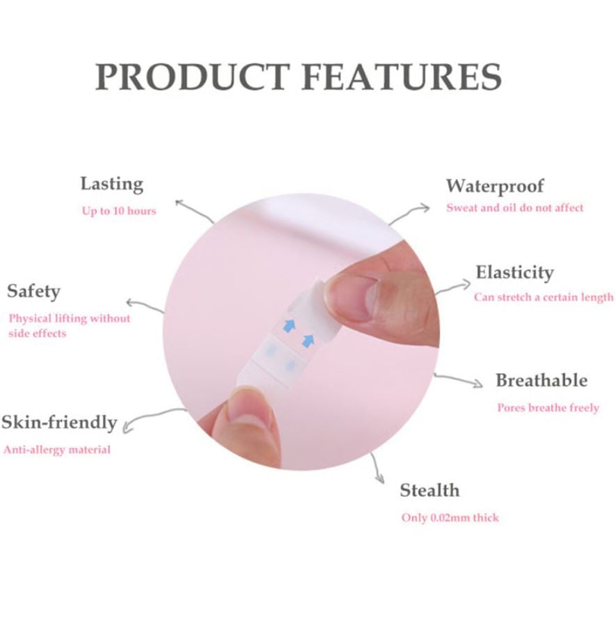 Waterproof Invisible Face Lifter Tape, Face Lift Tape, Instant Face Lift, Invisible Face Lift Tape, Face Lifter Tape, Jawline Lift, Non-Surgical Face Lift, Waterproof Face Lift Tape,