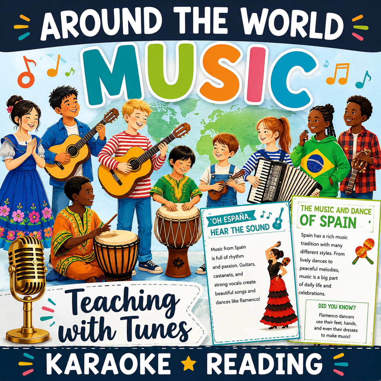 Music Around the World Activities Unit | Cultures, Countries & Music Exploration