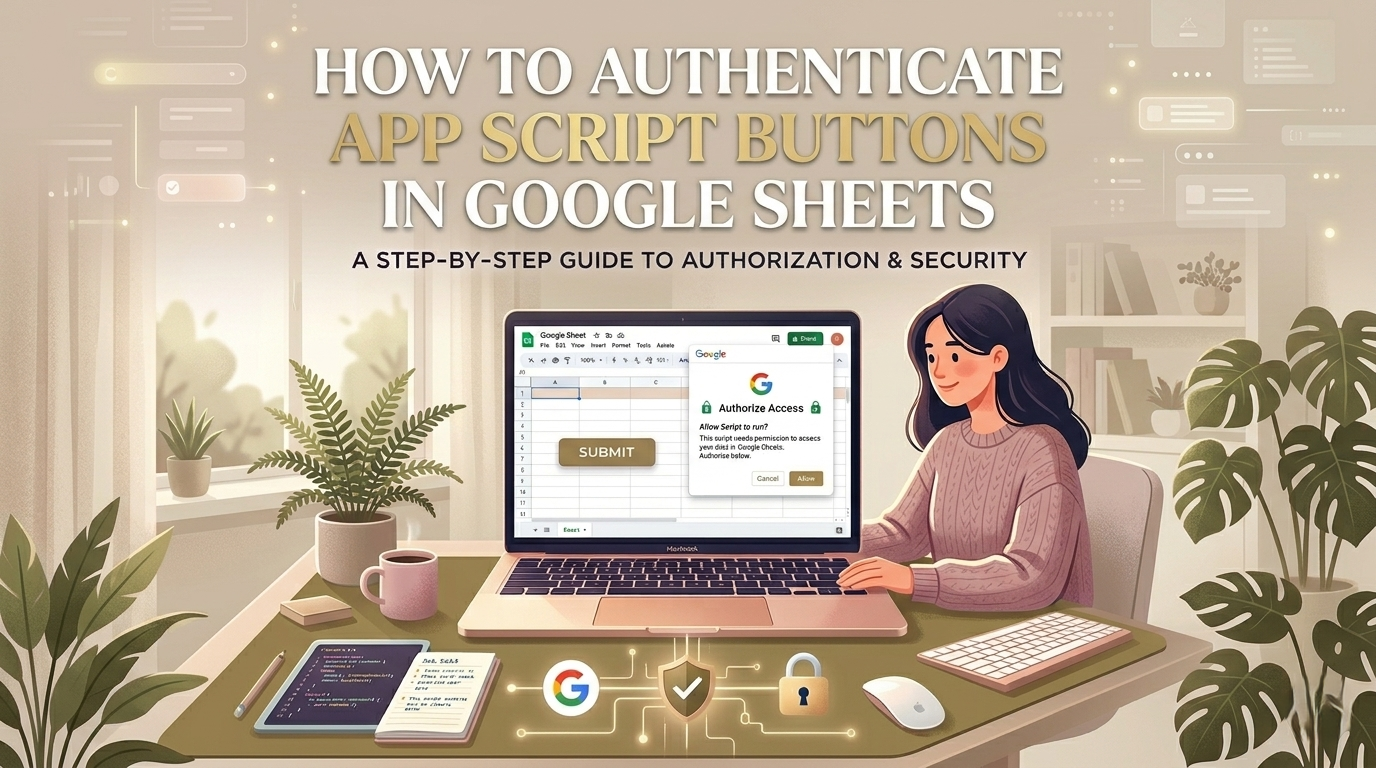 How To Authenticate App Script Buttons In Google Sheets