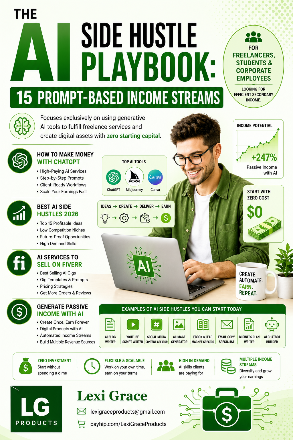 The AI Side Hustle Playbook — 15 Ways to Make Money with ChatGPT and AI Tools | LG Products