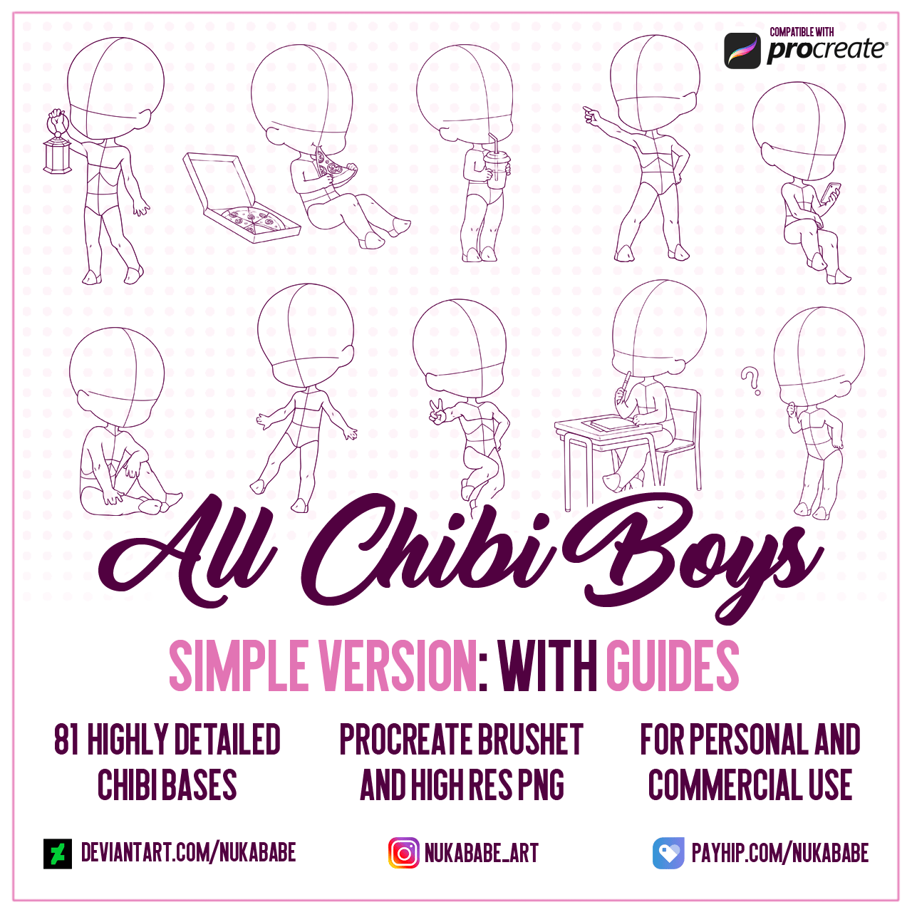 BIG chibi boys base bundle [Procreate PNG] - Payhip