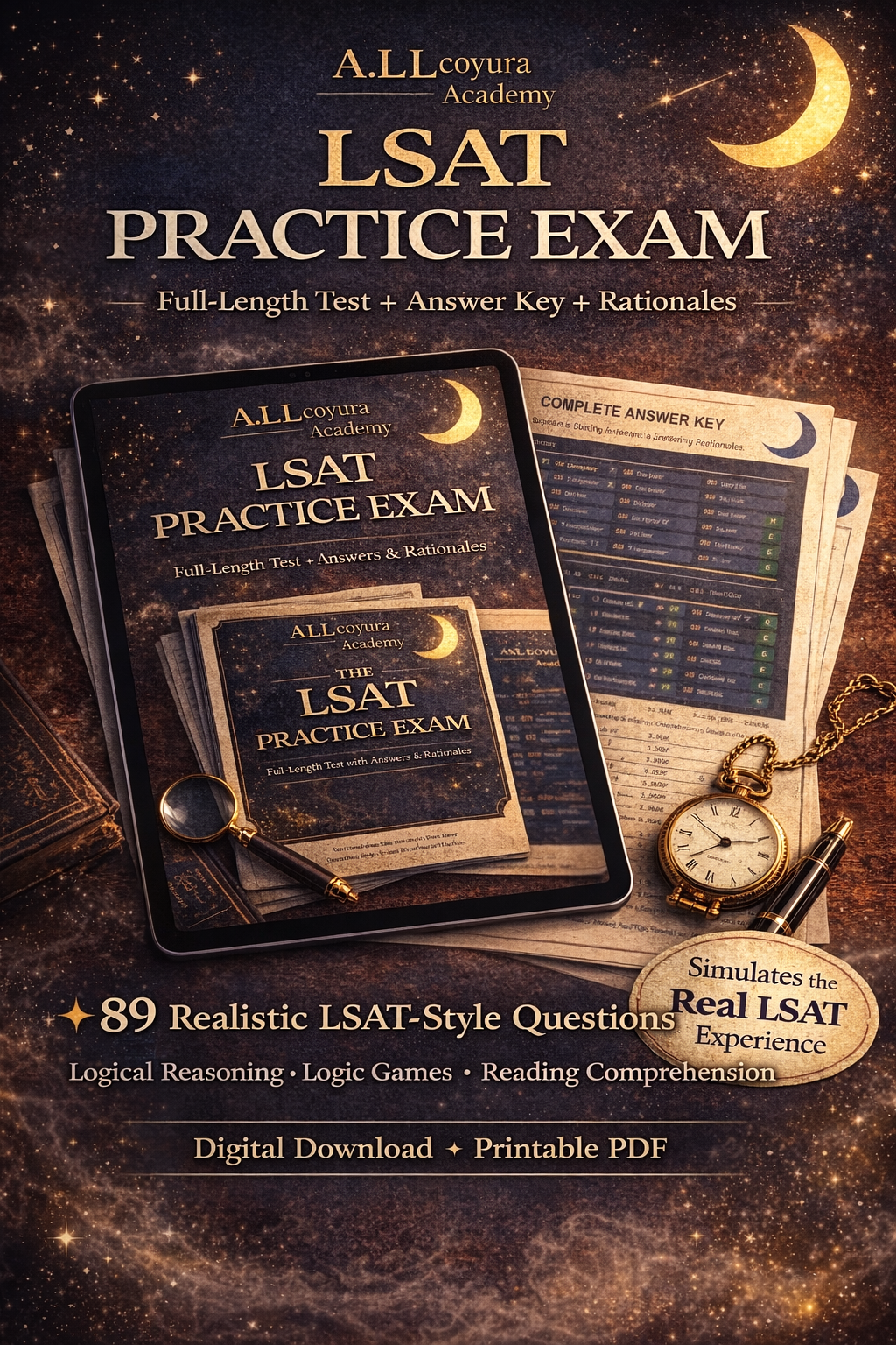 LSAT Practice Test 2026 | Full-Length LSAT Exam PDF with Answer Key, Detailed Rationales & Score Conversion Chart