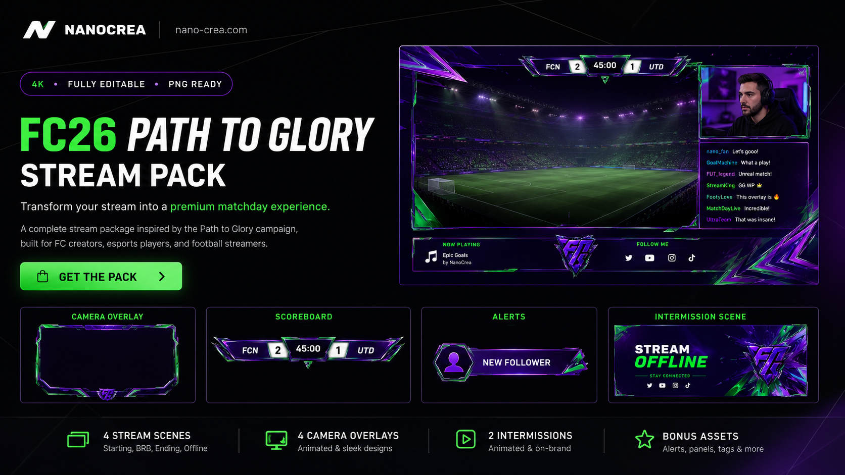 FC26 BACKGROUNDS [ANIMATED] – 4K LOOP BUNDLE