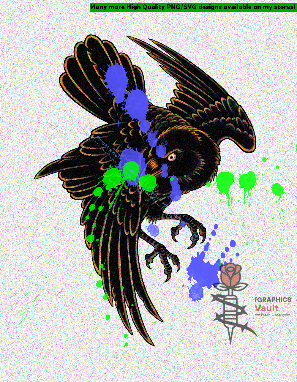 Collection of 29 crow and raven tattoo flash designs featuring traditional Japanese irezumi artwork, isolated bird motifs, and detailed tattoo reference illustrations.