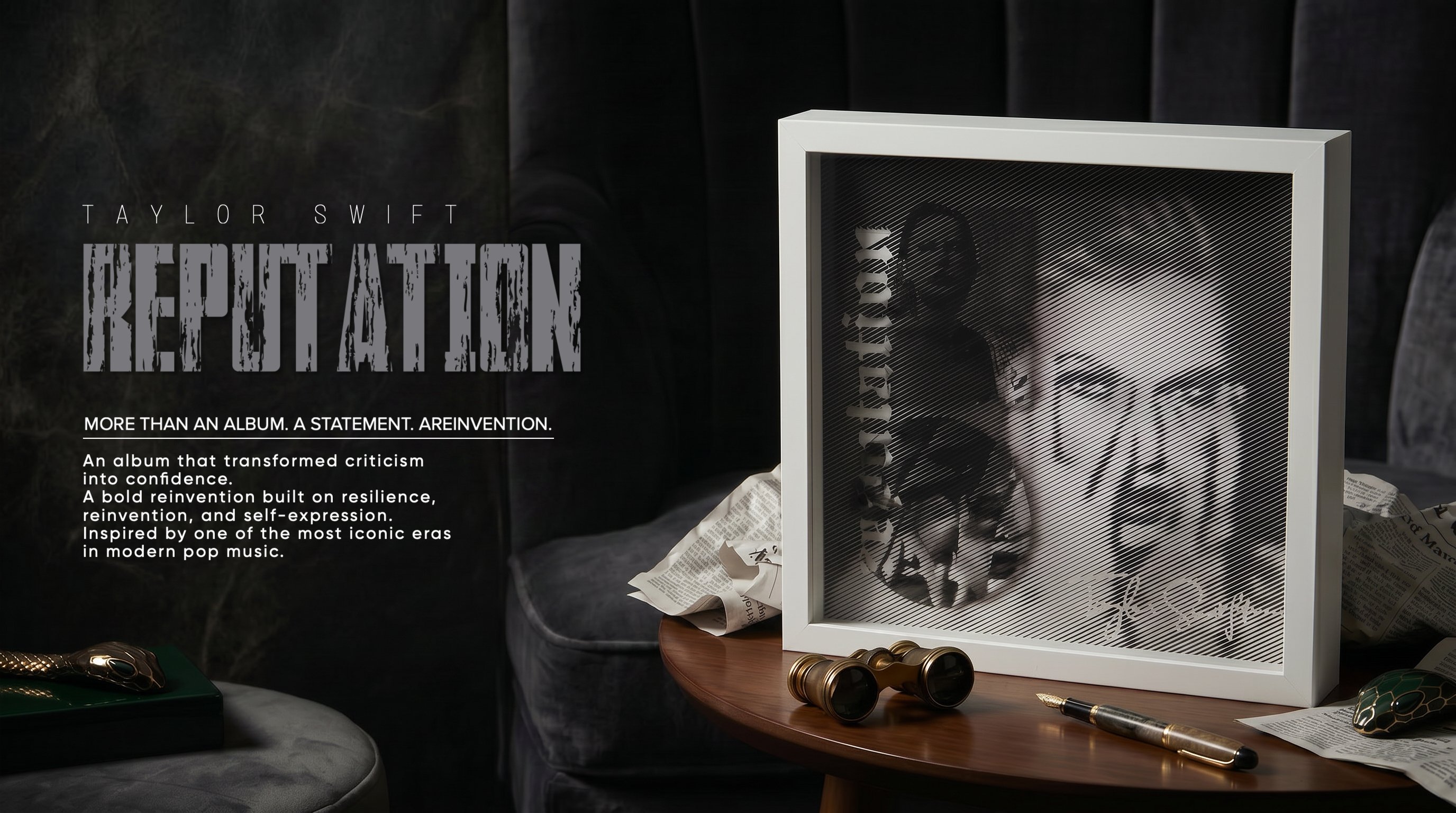 Taylor Swift Reputation Shadowbox