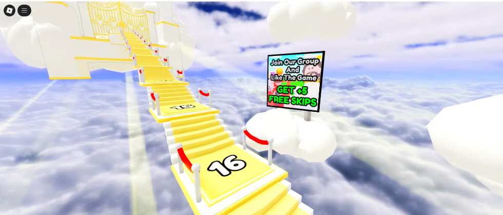 Bright cloud environment Roblox simulator
