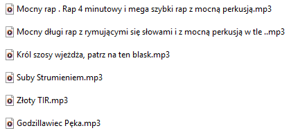 wszystkie muze i muzyki od godzillowca na YT