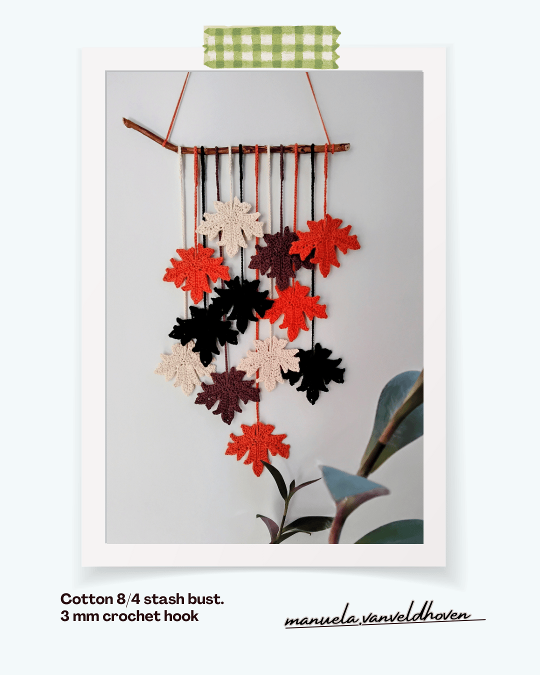 Maple leaf wall hanging crochet pattern by lalafcrochet