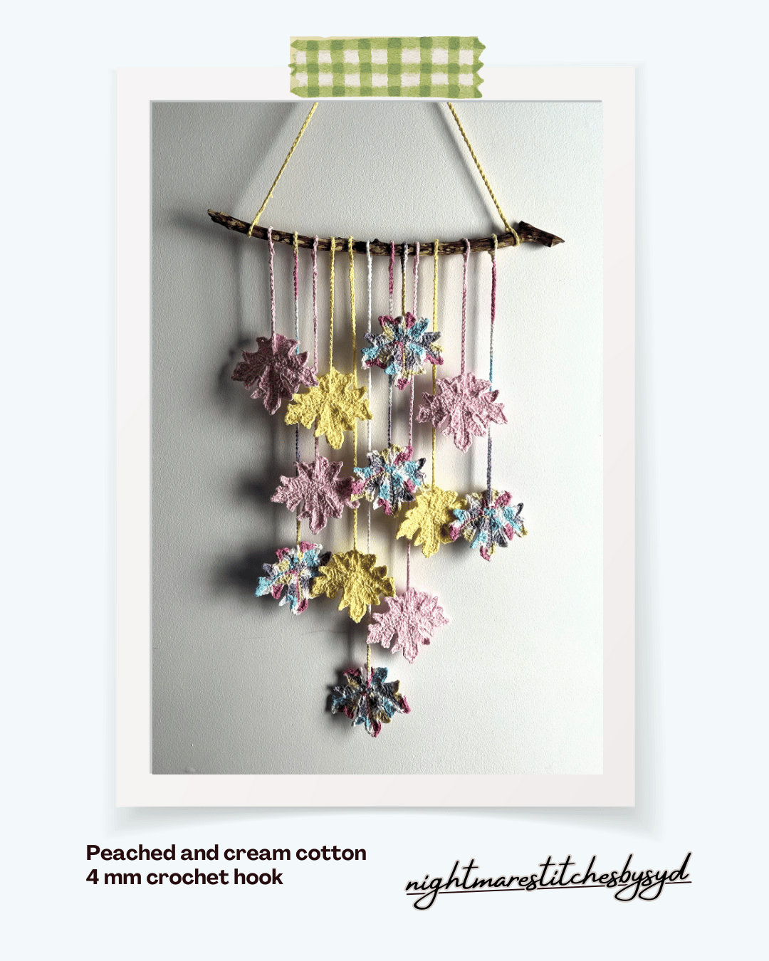 Maple leaf wall hanging crochet pattern by lalafcrochet