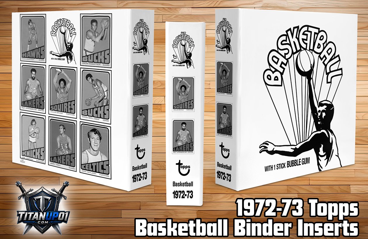 1972-73 Topps Basketball Cards Binder Inserts