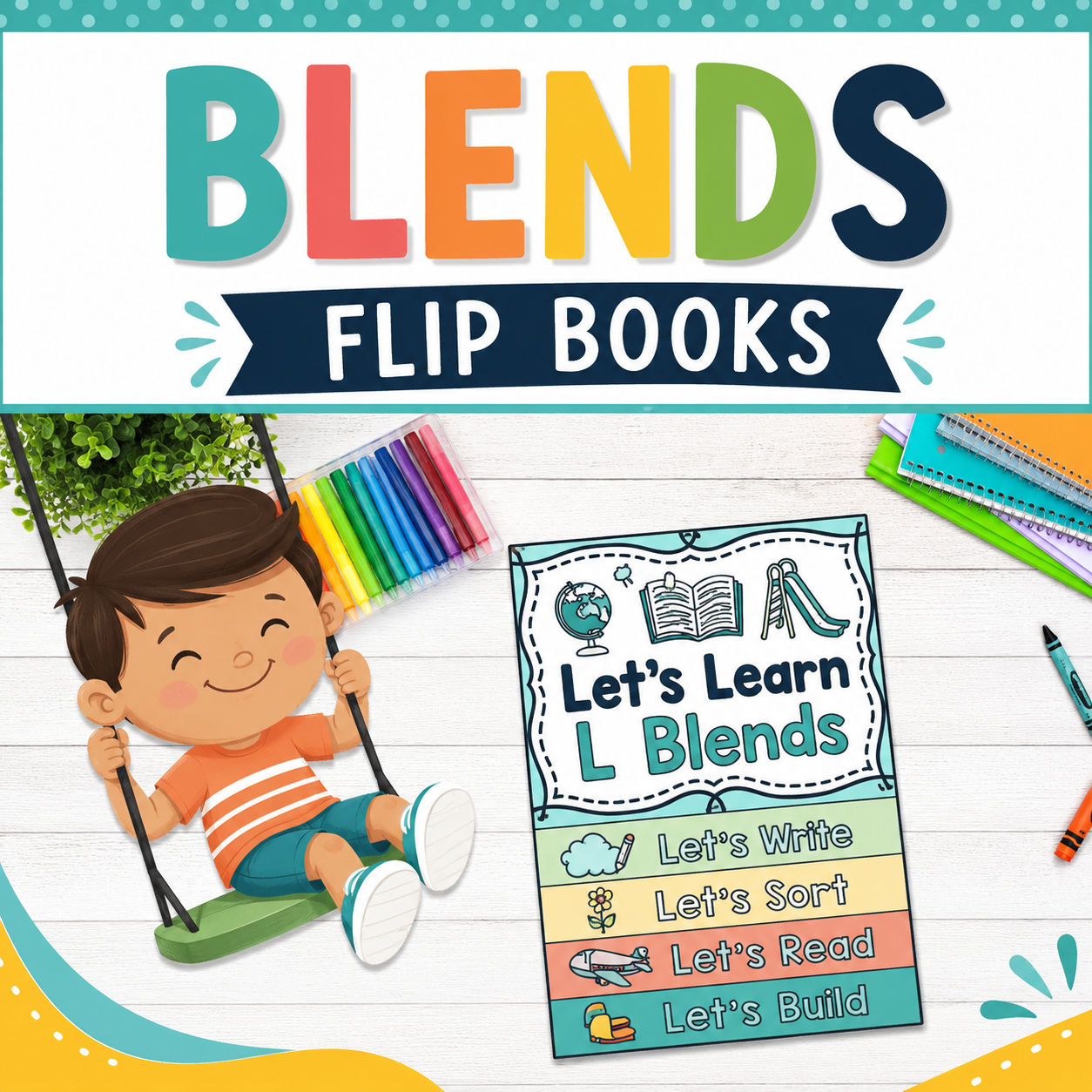 S, L & R Blends Flip Books | Initial Consonant Blend Activities for Phonics Practice
