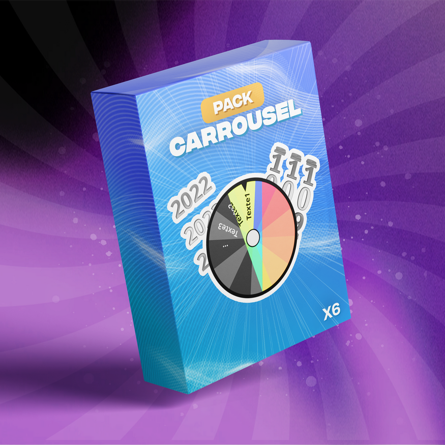 Pack Carrousel DaVinci Resolve : 6 animations personnalisables pour montages vidéo professionnels et dynamiques