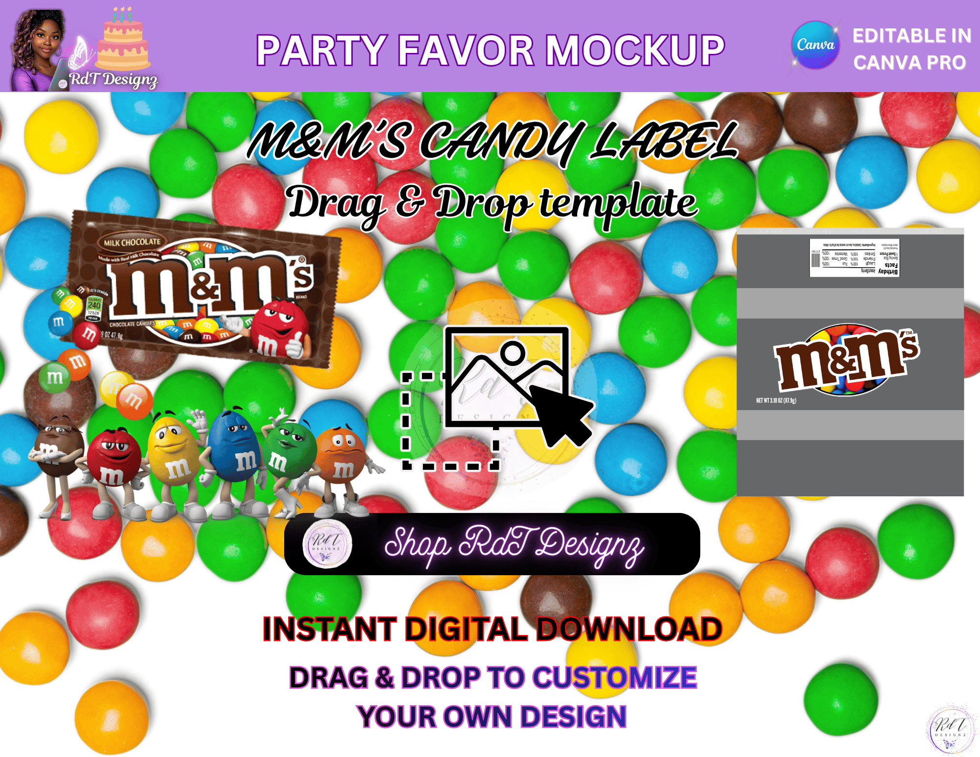 Blank Party Favor - M&M's Candy Wrapper Templates (2) - Payhip