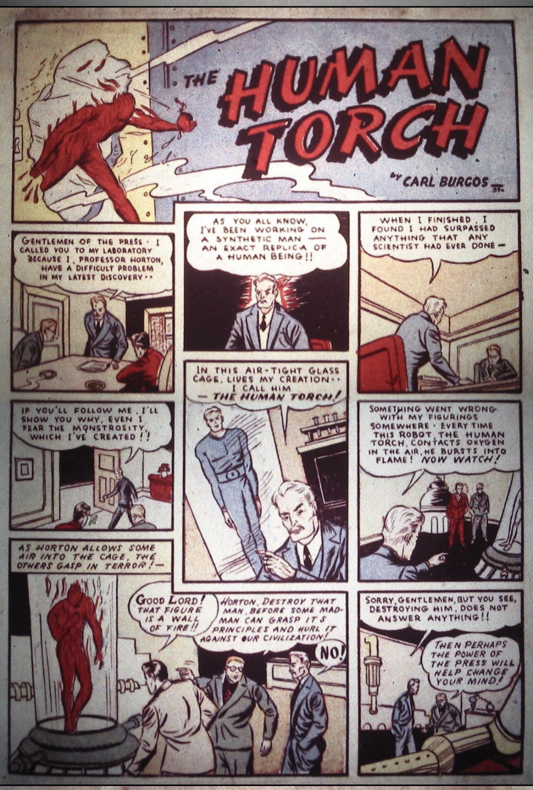 Marvel Comics, No 1, Preview Page