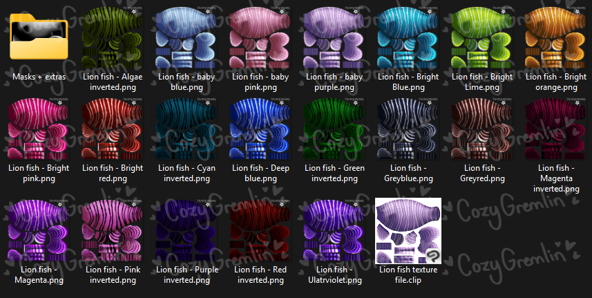 Lionfish texture file preview