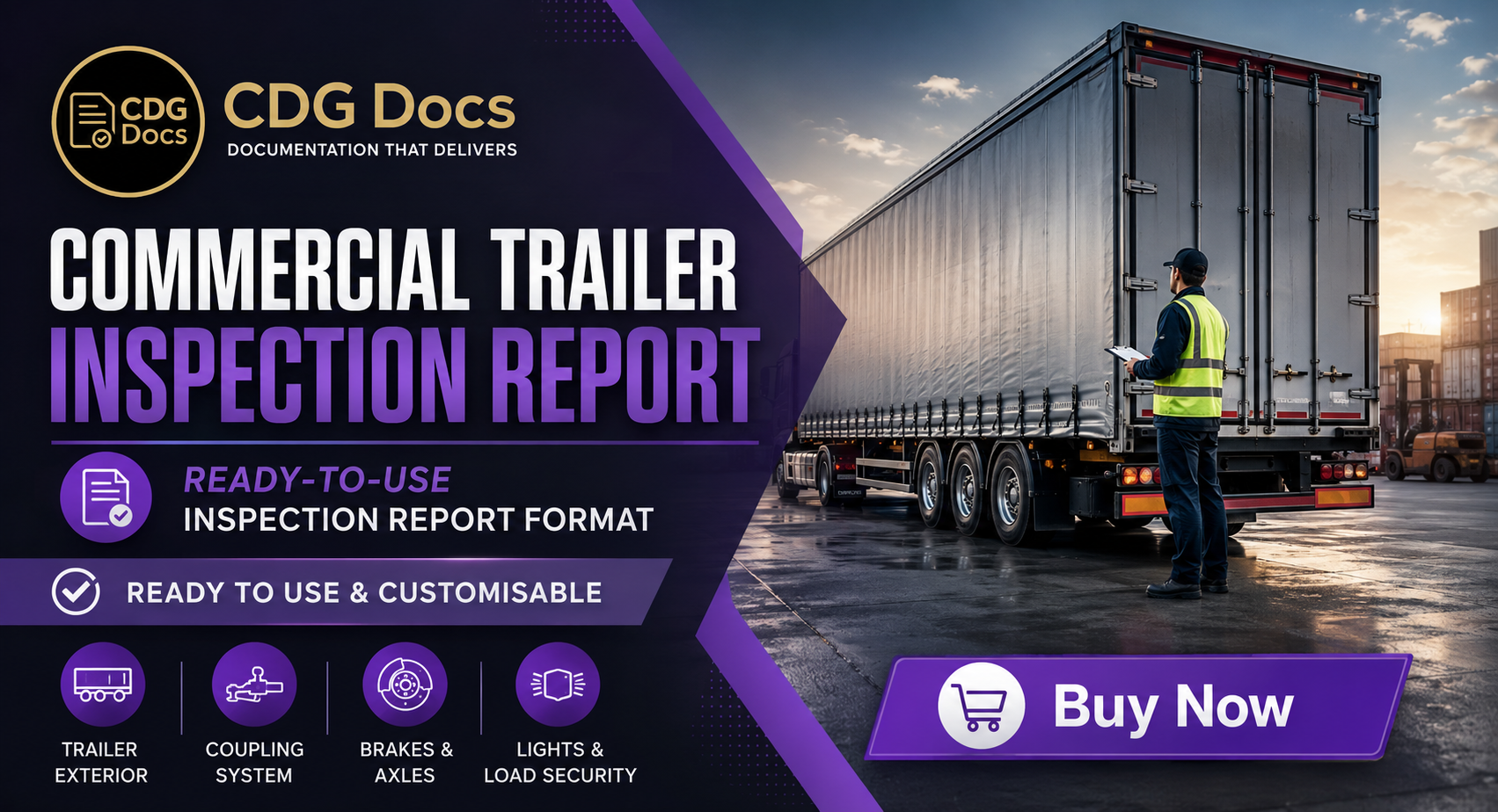 Trailer Inspection Signs Commercial Trailer Inspection Report Template | Fleet Safety Inspection ...