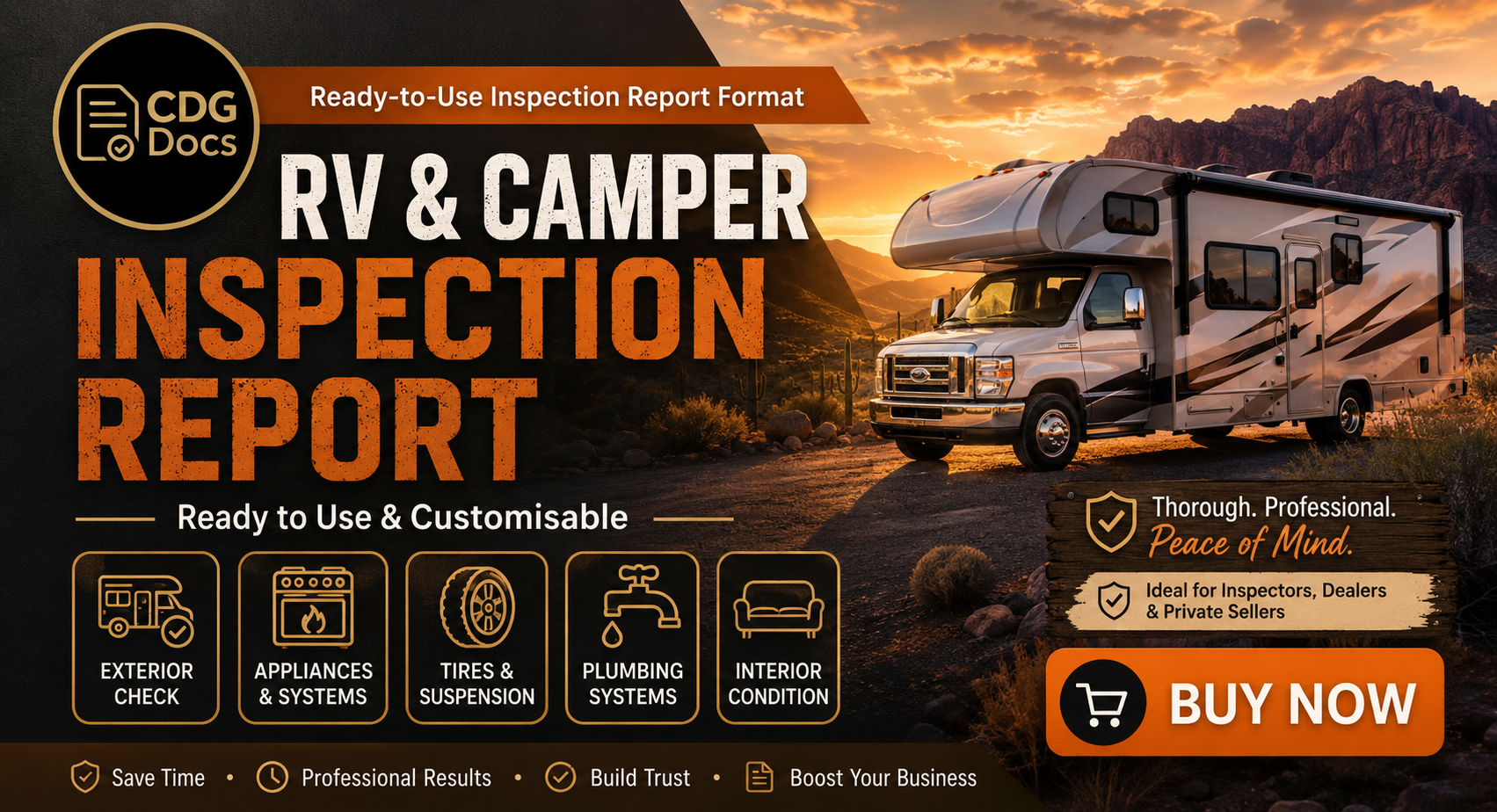 RV & Camper Inspection Report Template | Recreational Vehicle ...