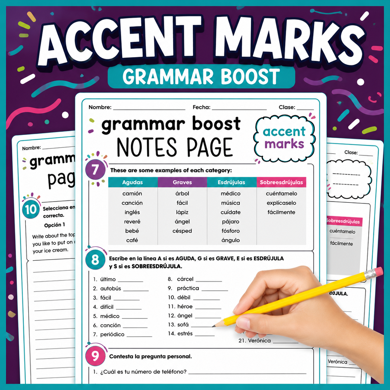 Spanish Accent Marks Activities | Tildes y Acentos Interactive Grammar Lesson
