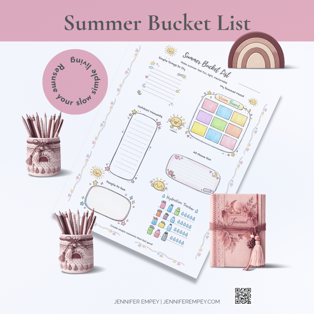 Summer Bucket List Sketchy Planner - Printable
