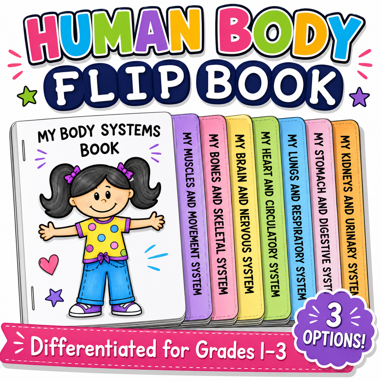 Human Body Systems Flip Book | Interactive Science Activity