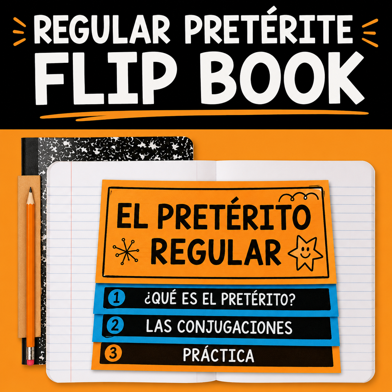 Regular Preterite (El Pretérito) Flip Book | Digital Google Slides Activity