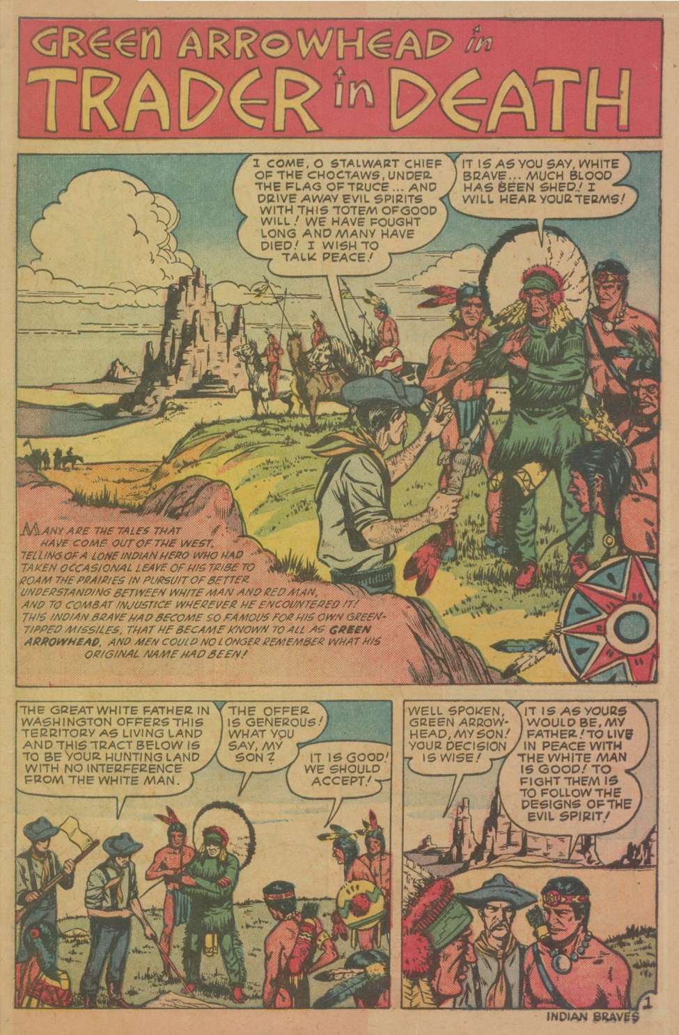 Indian Braves,  No 1, Preview Page