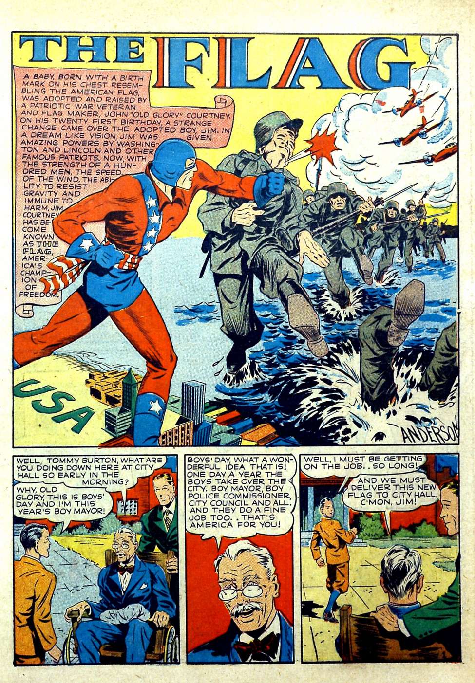 Our Flag Comics,  No 4.  Preview Page