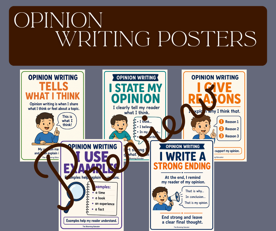 opinion writing posters