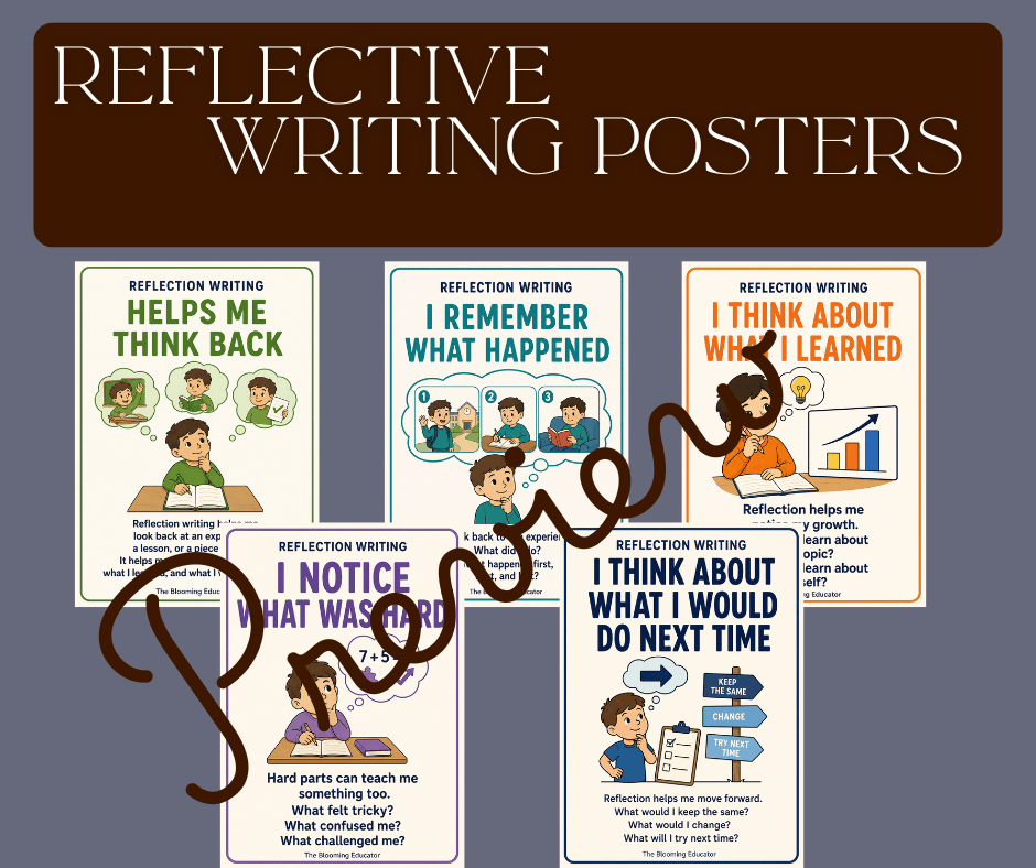 reflective writing posters
