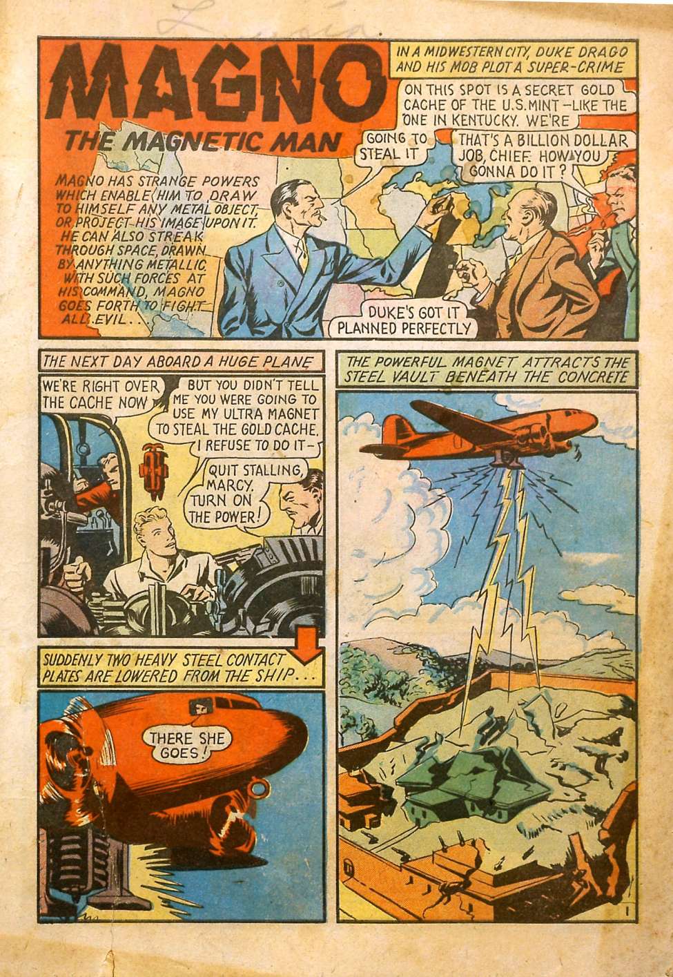 Super Mystery Comics, No 3. Preview Page.