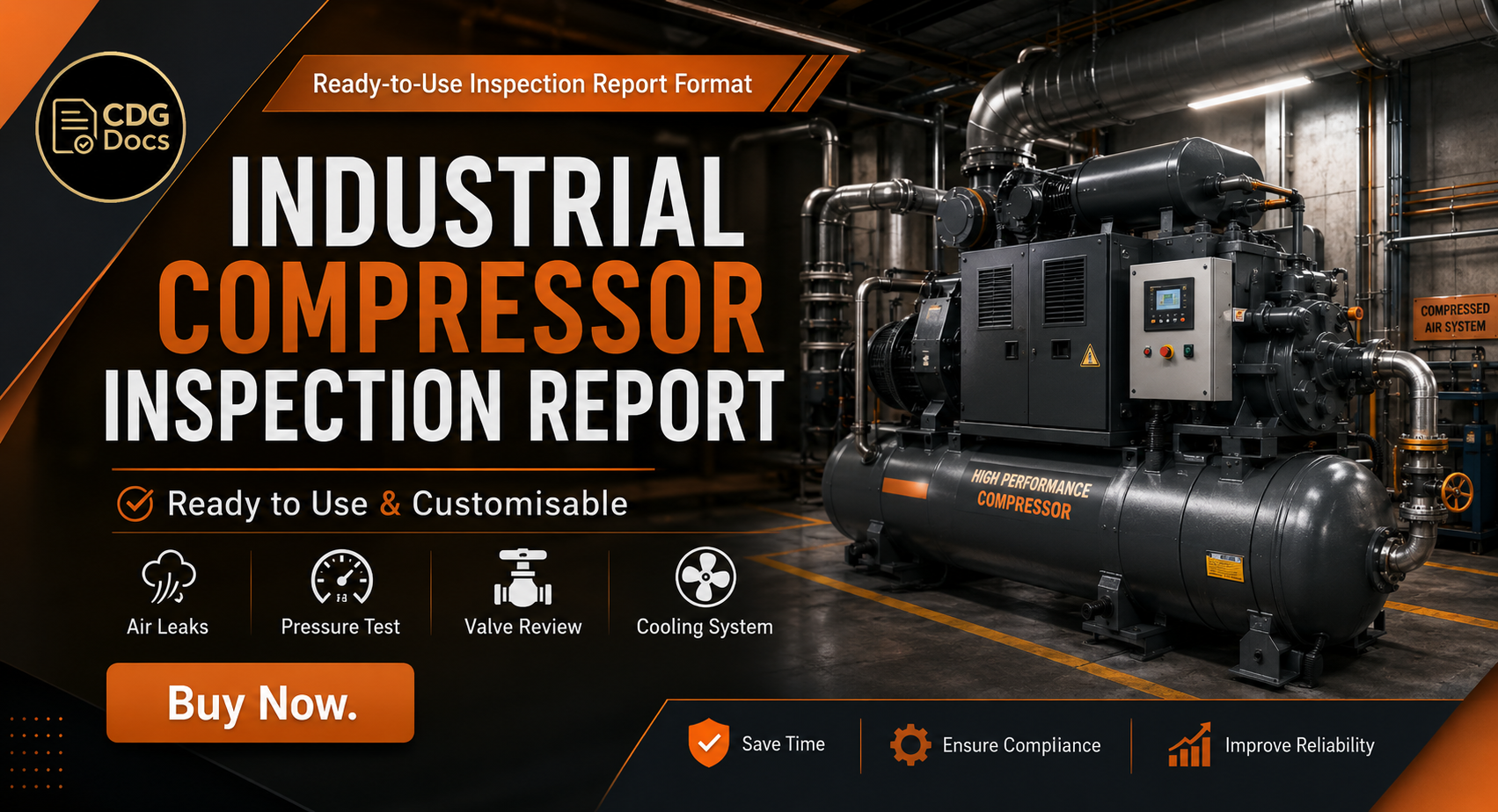 Industrial Compressor Inspection Report Template | Compressor Safety ...