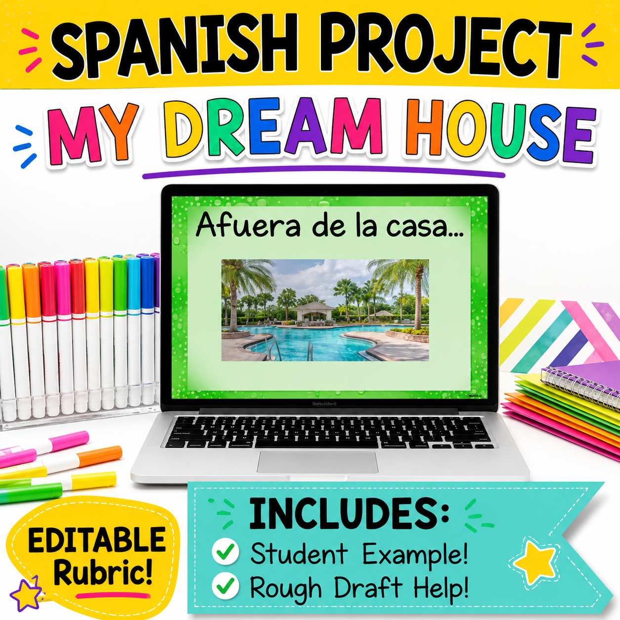 Spanish Dream House Project | La Casa de Mis Sueños Activity