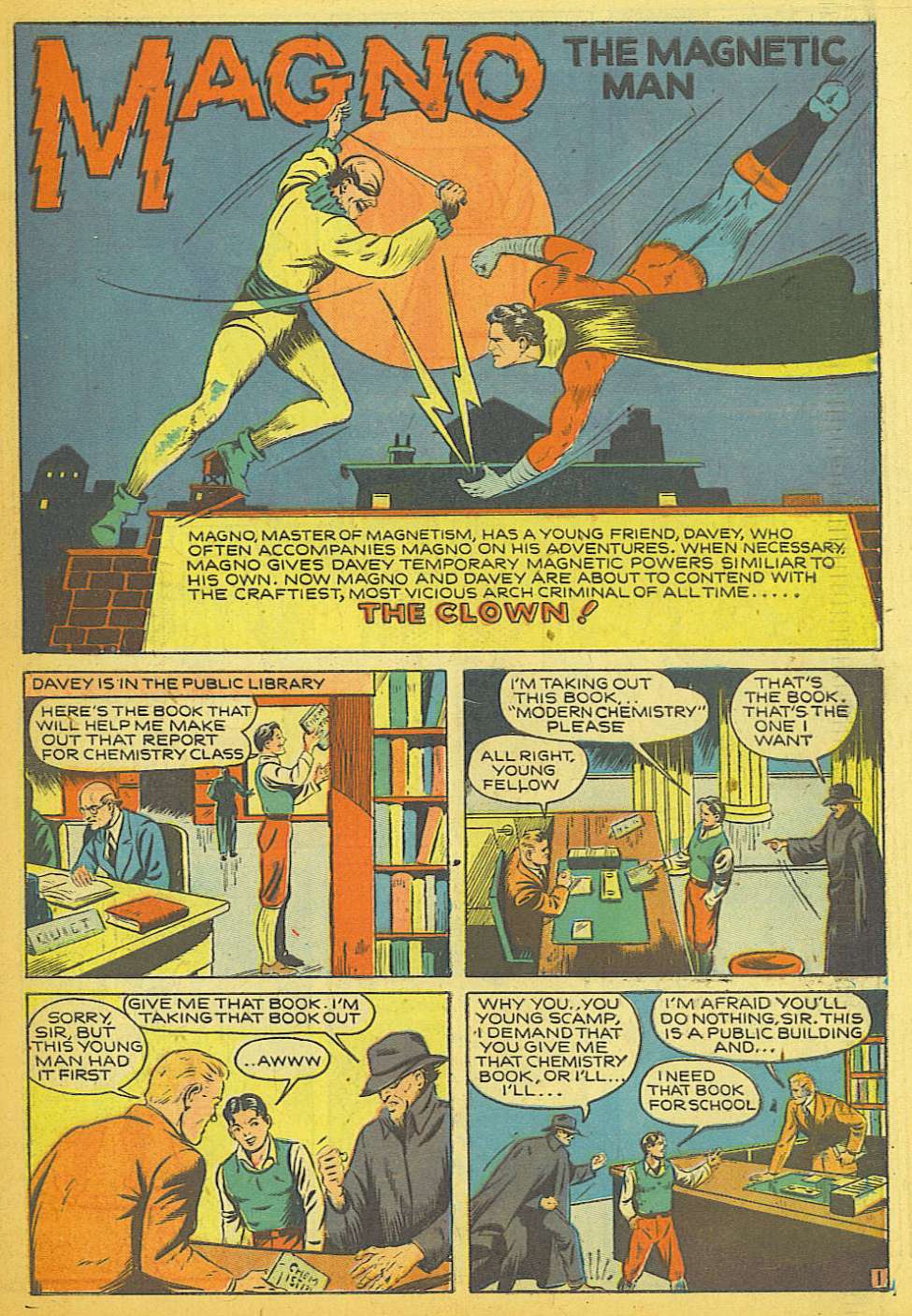 Super Mystery Comics,  No 5.  Preview Page.