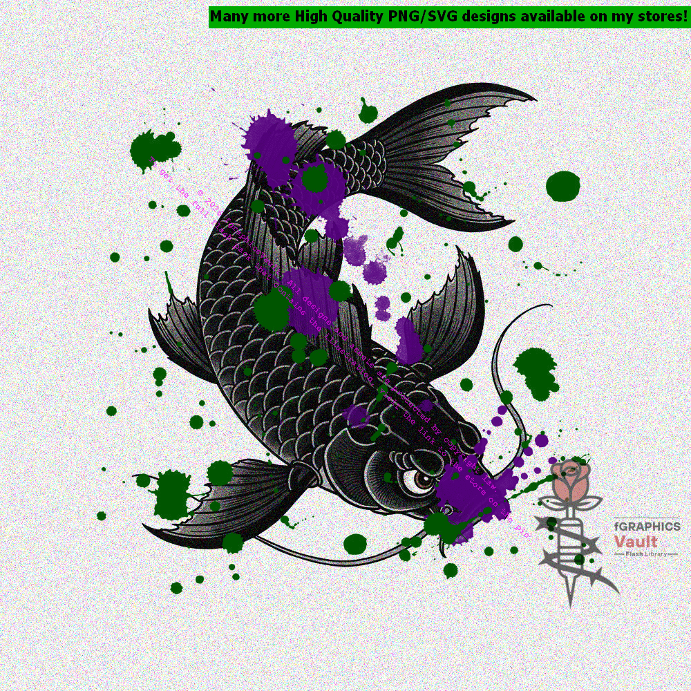 Collection of 9 blackwork koi fish tattoo motifs featuring traditional Japanese irezumi-inspired designs, bold linework, and standalone tattoo reference artwork.