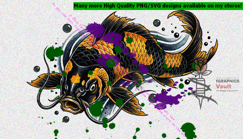 Collection of 23 standalone koi fish tattoo designs featuring Japanese-inspired irezumi artwork, detailed linework, and high-resolution reference illustrations.