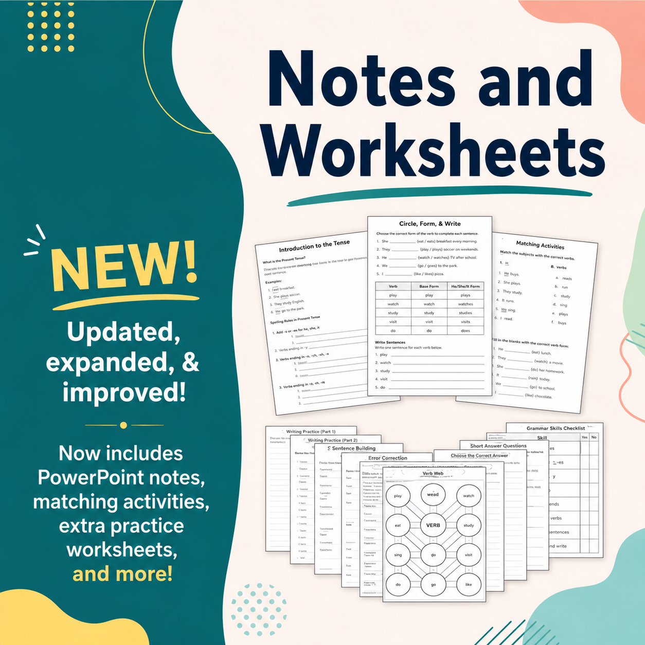 Spanish 1 Tener Conjugation | Notes, Worksheets & Practice Activities